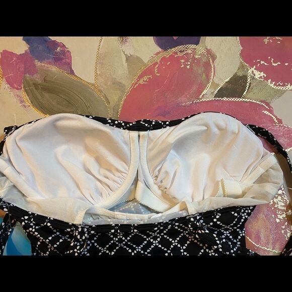 Swim solutions chain print underwire tankini top - Picture 6 of 8